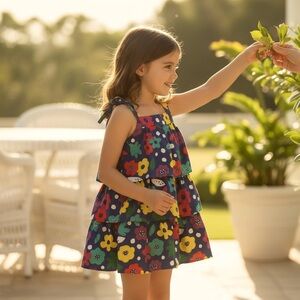 Hanna Andersson Blue Floral Kids Matching Set